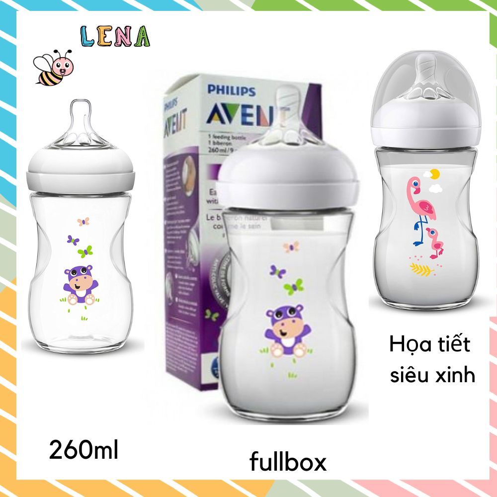 Bình sữa Avent Natural mới nhất  thông khí giảm đau bụng bé ăn no