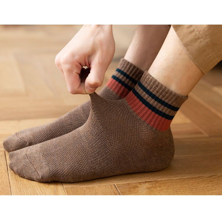 Set 5 đôi tất nam Chemmy cổ trung,tất nam phong cách vintage Hàn Quốc