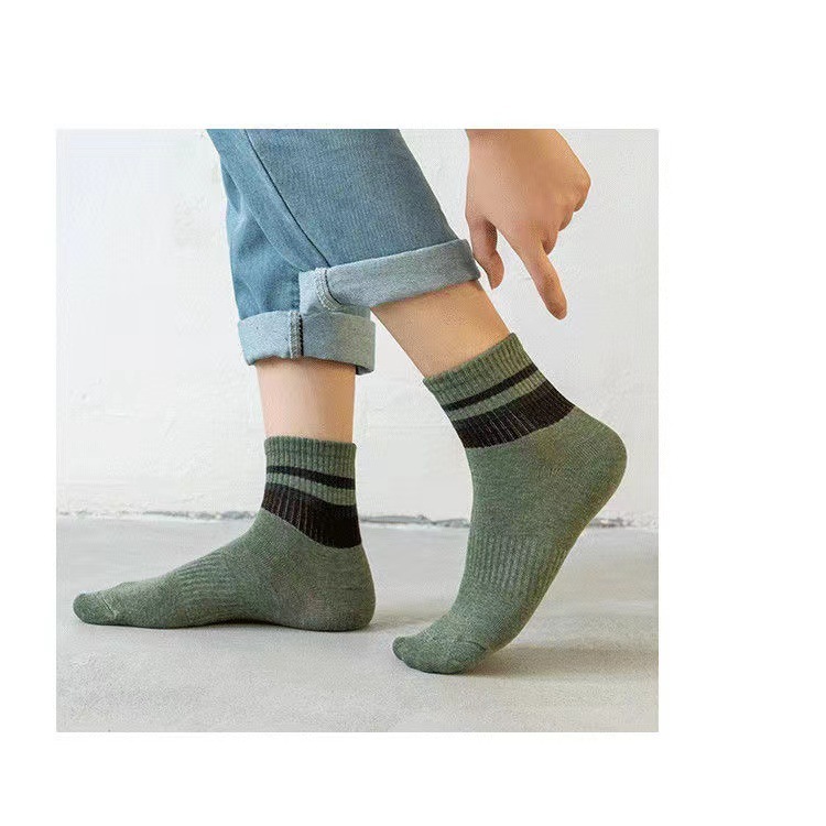 Set 5 đôi tất nam Chemmy cổ trung,tất nam phong cách vintage Hàn Quốc