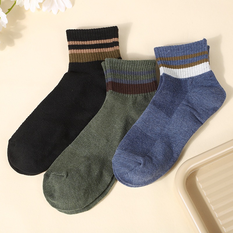 Set 5 đôi tất nam Chemmy cổ trung,tất nam phong cách vintage Hàn Quốc