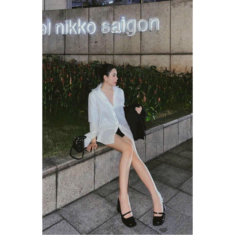 MÃ 313-4 GIẦY CAO GÓT NỮ MARY JANE DA BÓNG QUAI NGANG CÚC