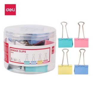 Kẹp bướm màu sắc Deli 32mm,25mm