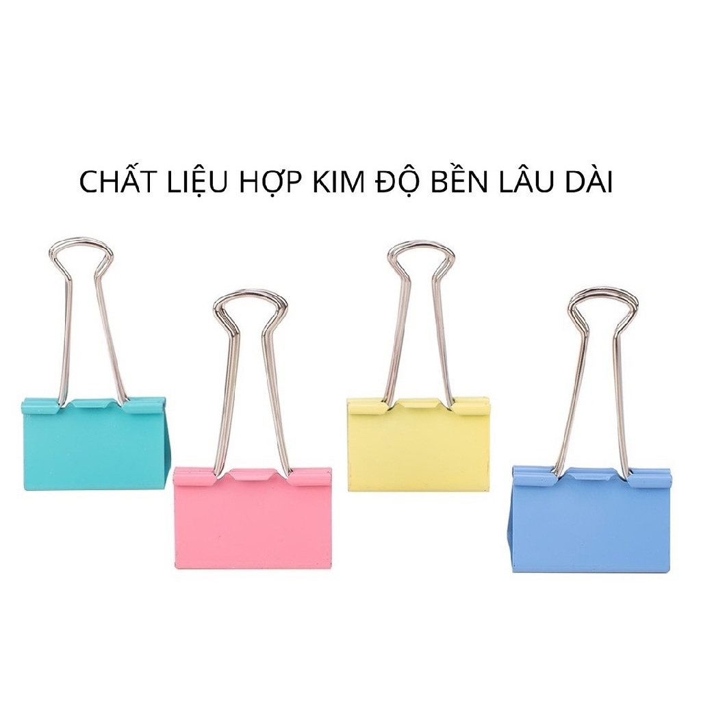 Kẹp bướm màu sắc Deli 32mm,25mm