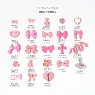 Charm đính móng nail hồng (Túi 5-10 charm)