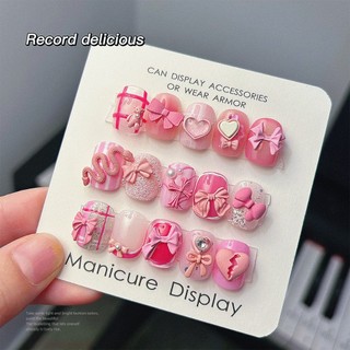 Charm đính móng nail hồng (Túi 5-10 charm)