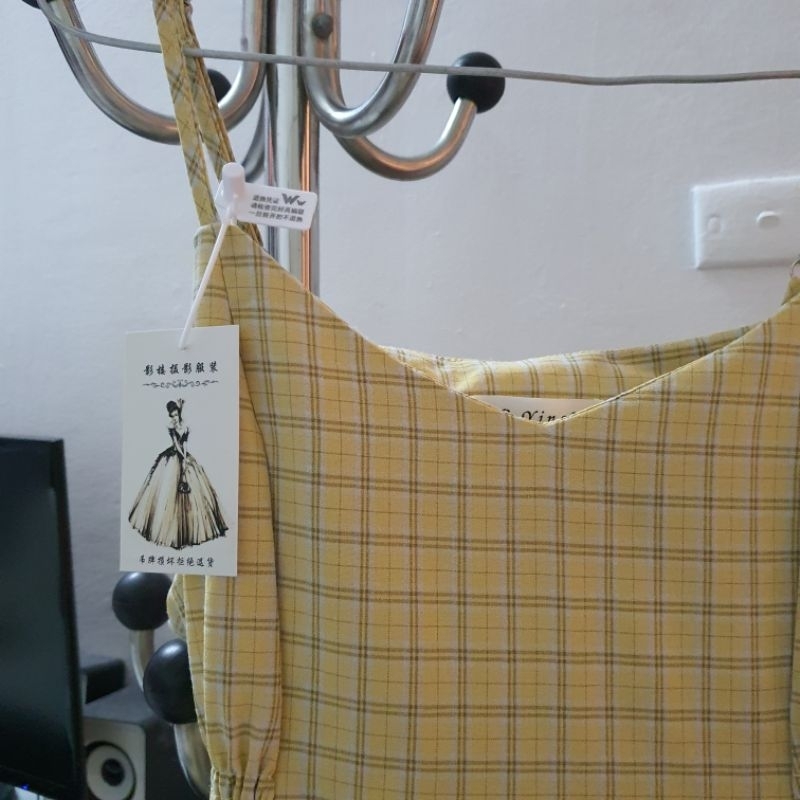 Đầm 2 Dây Họa Tiết Caro Cúc Tịnh Y