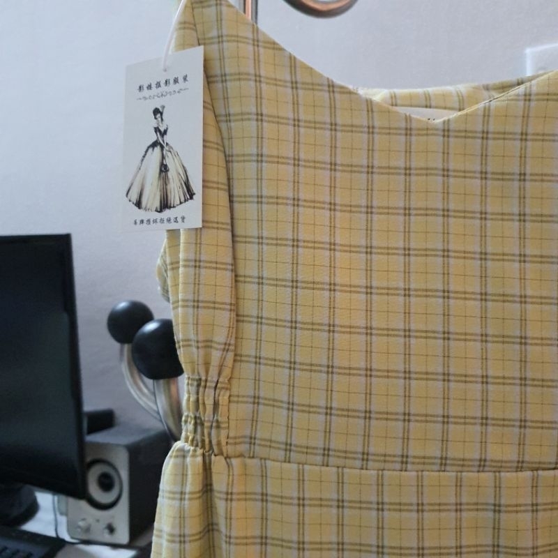 Đầm 2 Dây Họa Tiết Caro Cúc Tịnh Y