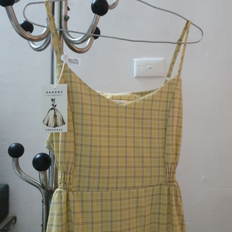 Đầm 2 Dây Họa Tiết Caro Cúc Tịnh Y