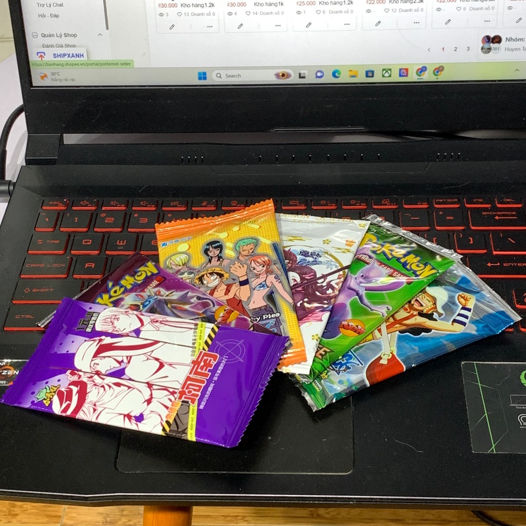 1 pack ngẫu nhiên Conan - Pokemon - Thanh Gươm Diệt Quỷ - One Piece - thẻ nhân phẩm, sưu tầm - làm quà tặng