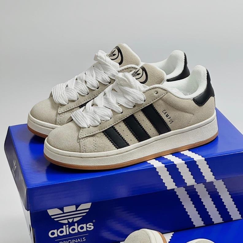 Giày thể thao Adidas Campus 00s ‘GREY White’, Giày thể thao CAMPUS nỉ nâu kem da lộn Phù Hợp Cả Nam Và Nữ dễ phối đồ