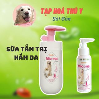 SỮA TẮM MICONA TRỊ NẤM, VIÊM DA, VIÊM NANG LÔNG CHO CHÓ, MÈO [ CHAI 200ML ] - Tạp hóa thú y sg