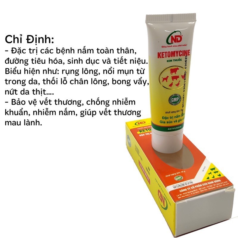 KETOMYCINE Kem bôi NẤM cho chó mèo - Tạp hóa thú y sg