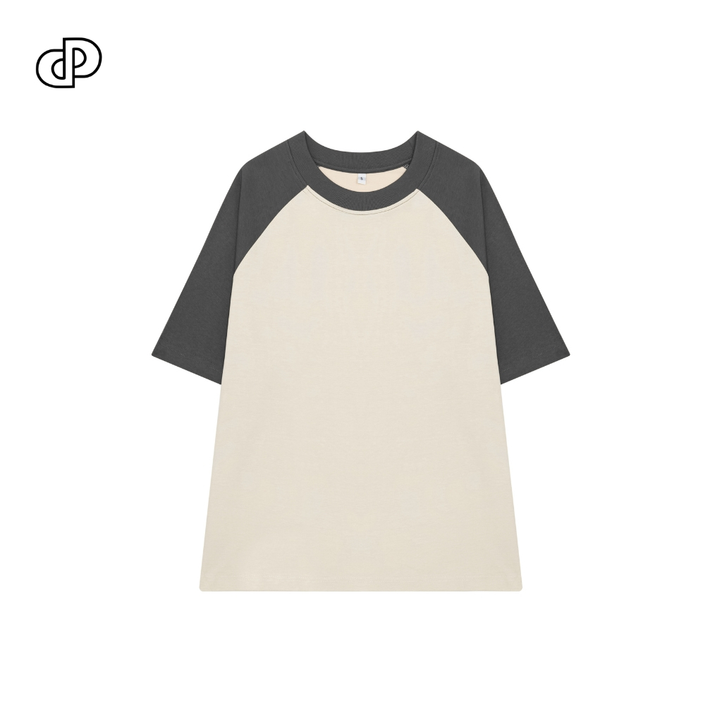 Áo thun trơn unisex cotton 250 gsm form oversize, phối tay màu sắc trẻ trung lạ mắt PUNDO HOMME ATPD88