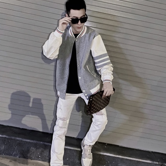 Áo Khoác Nỉ Thome Bomber Nam Nữ, Tay Áo 4 Sọc, Aó Bomber Thome Unisex Dầy Dặn Siêu Hot 2023