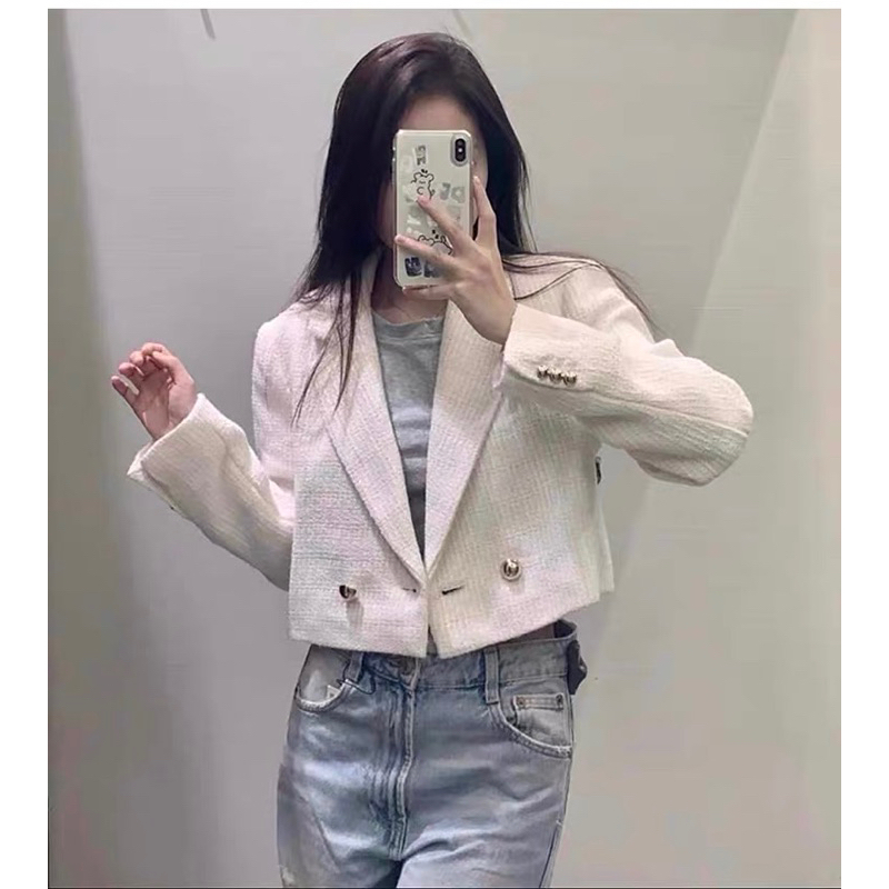 Áo khoác dạ trắng chuẩn loại 1 zara xuất dư