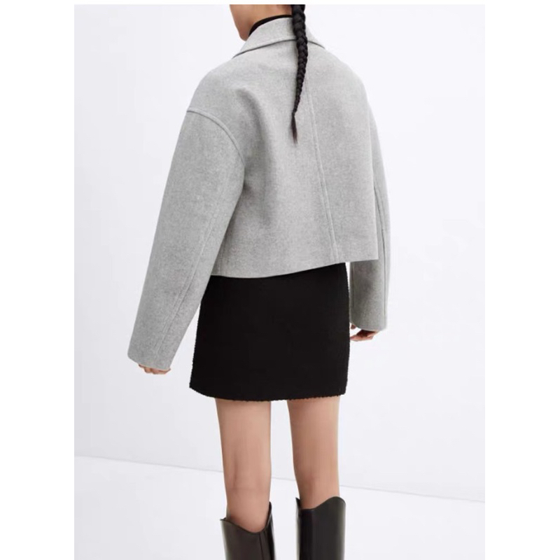 Áo khoác dạ ép xám zara xuất dư