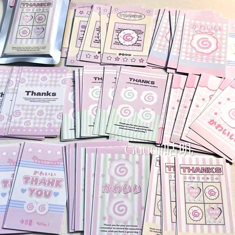 Set 10 sticker niêm phong màu hồng cutiee
