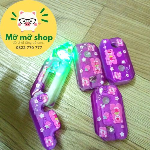 Đồ Chơi dao Cà Rốt phát sáng hình gấu dâu 7cm có ĐÈN LED In 3D hoạt hình sinh động - Đồ chơi giá sỉ