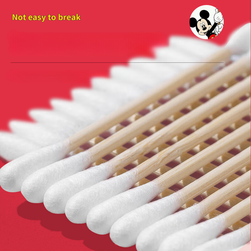 Tăm bông, bông ngoáy tai 2 đầu thân gỗ mềm mại, đa công dụng cho người lớn và trẻ em