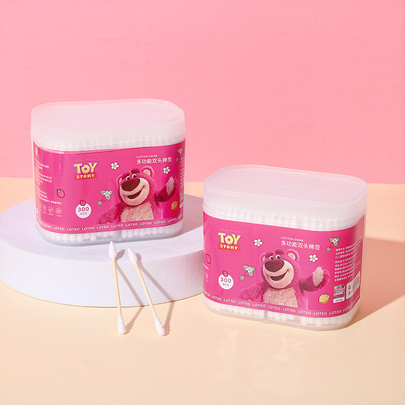 Tăm bông, bông ngoáy tai 2 đầu thân gỗ mềm mại, đa công dụng cho người lớn và trẻ em