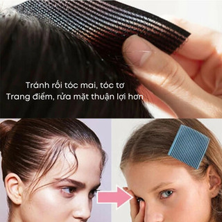 Miếng Dán Tóc Mái, Dán Tóc Mái Combo 2 Miếng Dán Tóc Hỗ Trợ Trang Điểm, Rửa Mặt
