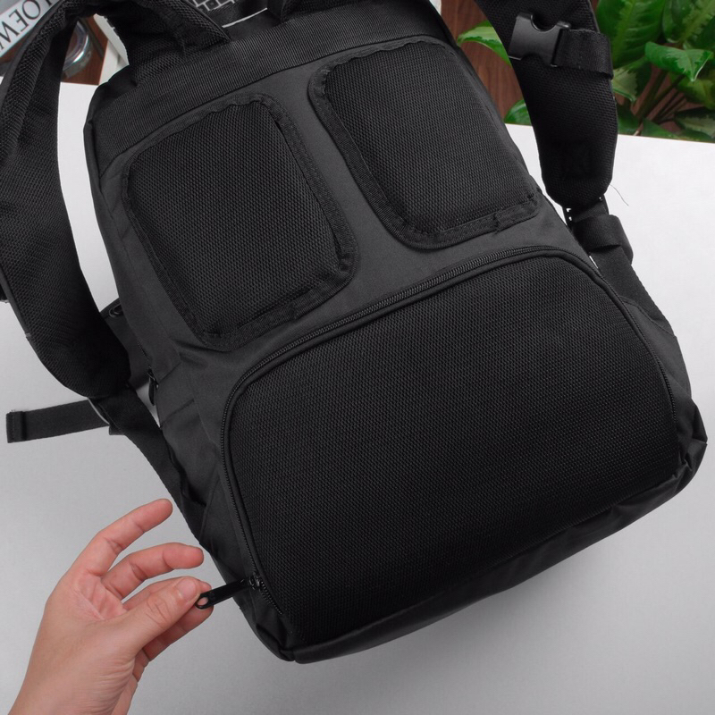 Balo MLB NY Basic nam nữ thời trang kèm túi mini Backpack Bánh Mì Store balo màu đen đi học đựng được laptop 16 inch