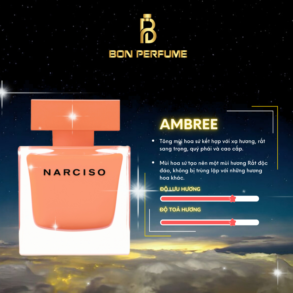 Nước hoa Narciso Cam - Ambree 10ml | BON PERFUME