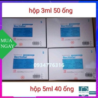 Rectiofar  bơm đi cầu  trẻ 3ml và người lớn 5ml ( hộp lớn)