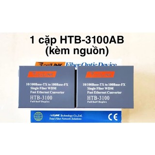 Bộ Converter Quang Netlink HTB-3100/AB ( Gồm 2 converter , 2 Adapter)