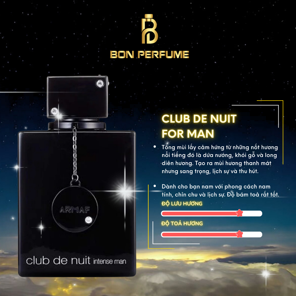 Nước hoa Club De Nuit bản Nam 10ml | BON PERFUME