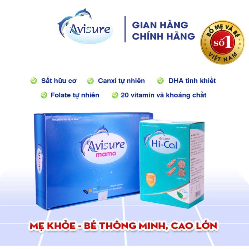 Combo sắt canxi DHA vitamin Avisure phiên bản đặc biệt