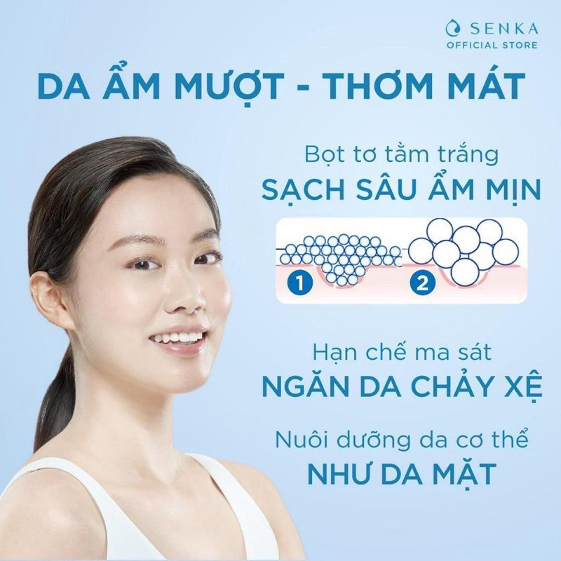 Sữa tắm dưỡng ẩm hương hoa Senka Linh lan & Nhài/ Hoa hồng & Đinh Hương 500ml