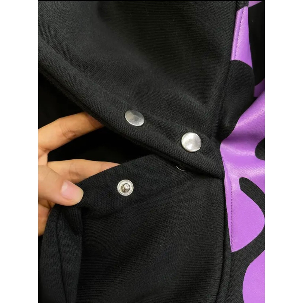 ÁO NỈ HOODIE SIU PHẨM ĐEN DÀY CÚC BẤM ĐÂU LÂU FULL