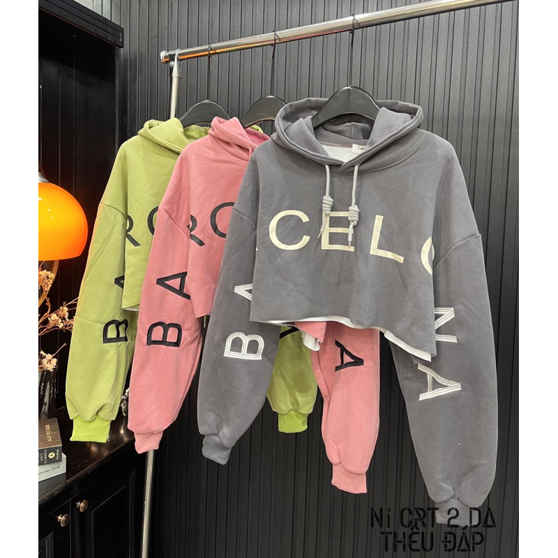 Áo Croptop Hoodie CEL From Rộng Hot Trend nam nữ