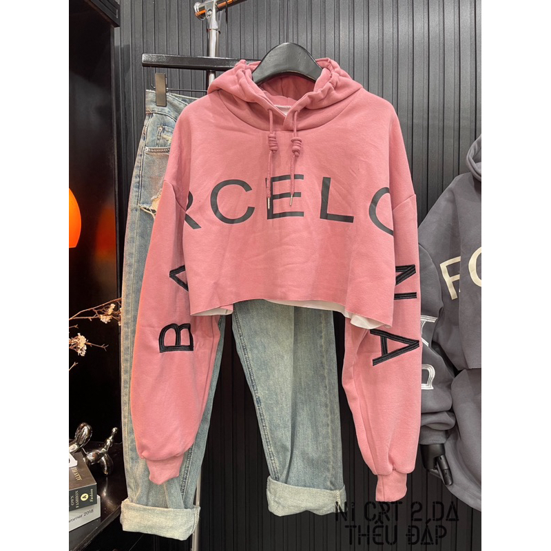 Áo Croptop Hoodie CEL From Rộng Hot Trend nam nữ