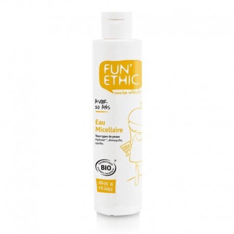 Tẩy trang Bio nội địa Pháp Fun Ethic Eau Micellaire 100% tự nhiên 200ml