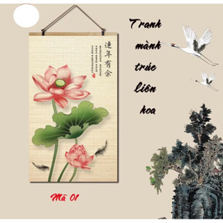 Mành tre in tranh nghệ thuật treo tường. Mành tre trang trí quán cafe, nhà thờ, spa.