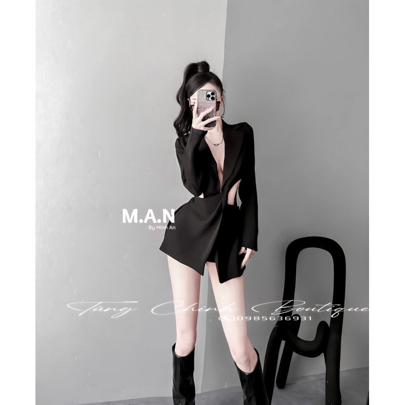 Áo vest nữ chùm mông khoét eo cá tính hàng 2 lớp siêu đẹp