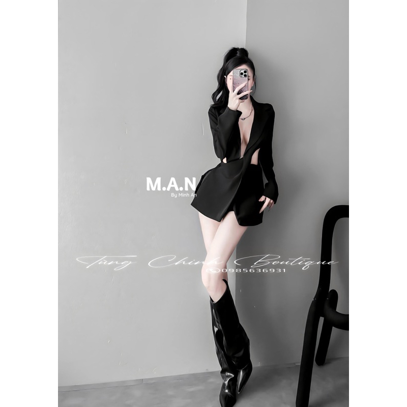 Áo vest nữ chùm mông khoét eo cá tính hàng 2 lớp siêu đẹp