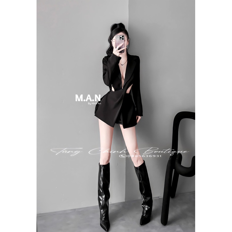 Áo vest nữ chùm mông khoét eo cá tính hàng 2 lớp siêu đẹp