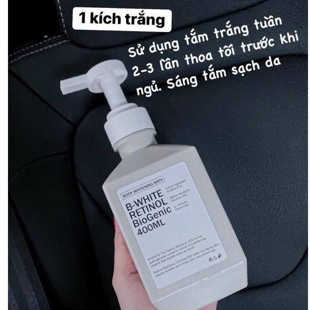 Tắm trắng ủ trắng khô B white pro retinol x2 400ml