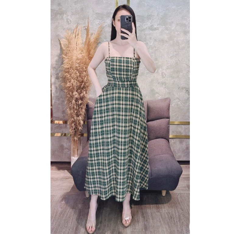 Đầm Maxxi 2 Dây Dáng Dài Họa Tiết 6 .