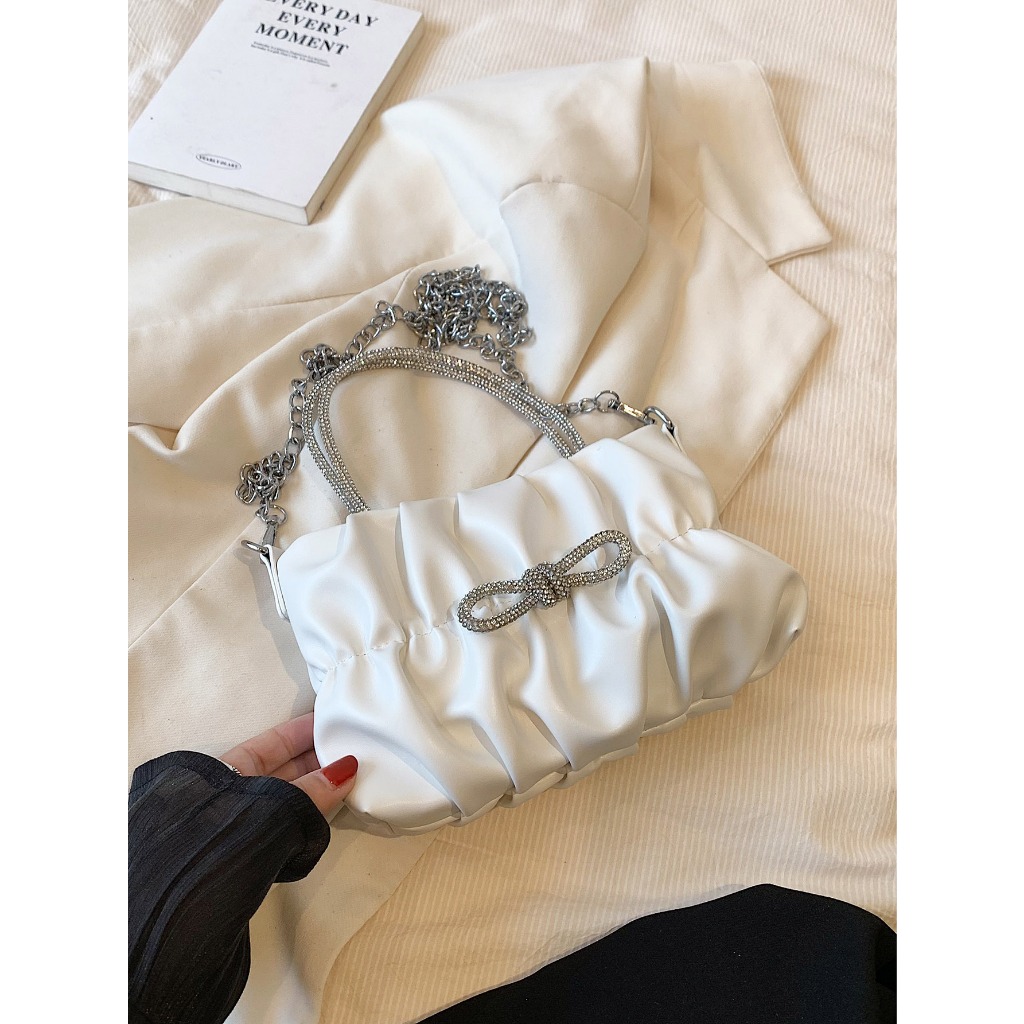 Túi xách nữ, túi đeo chéo thời trang công sở Hàn Quốc đeo chéo hot trend _A222 TÚI NHÚM NƠ MIUU MIUU