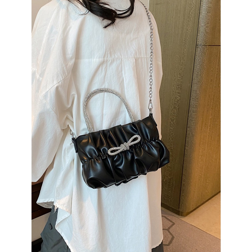 Túi xách nữ, túi đeo chéo thời trang công sở Hàn Quốc đeo chéo hot trend _A222 TÚI NHÚM NƠ MIUU MIUU