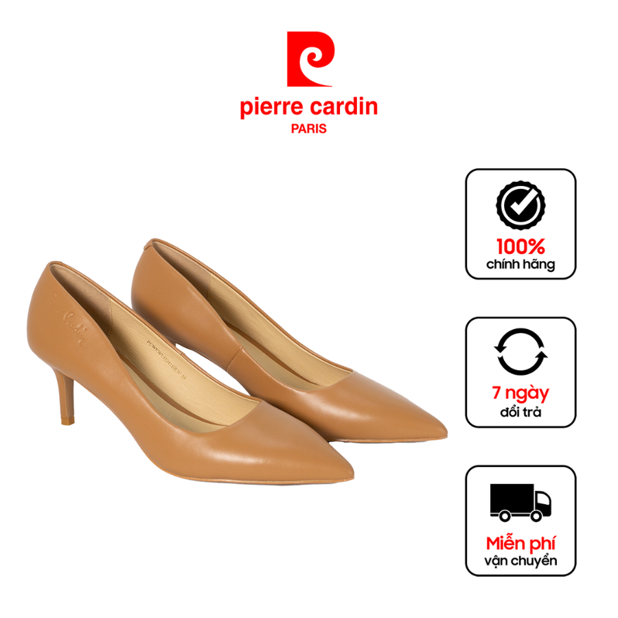 Giày cao gót nhọn 5cm Pierre Cardin, chất liệu da thật cao cấp, đế kim loại sang trọng - 241