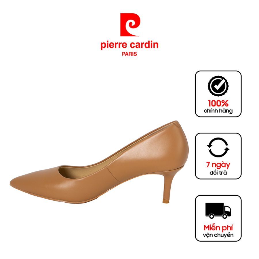 Giày cao gót nhọn 5cm Pierre Cardin, chất liệu da thật cao cấp, đế kim loại sang trọng - 241