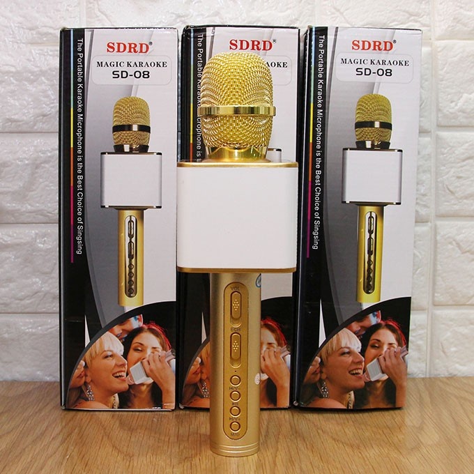 Mic Karaoke SD 08 có bluetooth cầm tay , hát Karaoke cực đã , kết nối với các thiết bị có Bluetooth