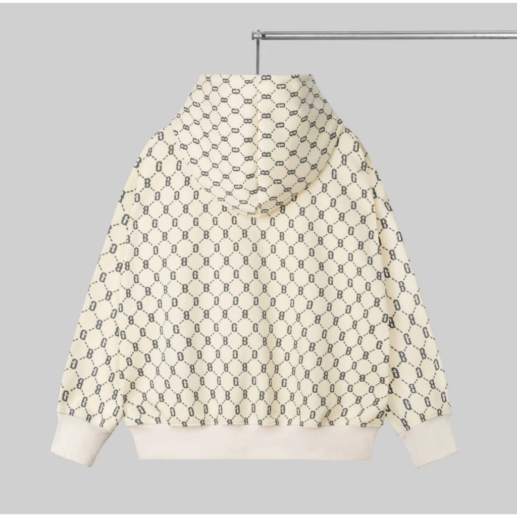 Áo hoodie , Áo Hoodie Zip The Bad Good Chất Nỉ bông Họa Tiết Monogram Kiểu Dáng Unisex