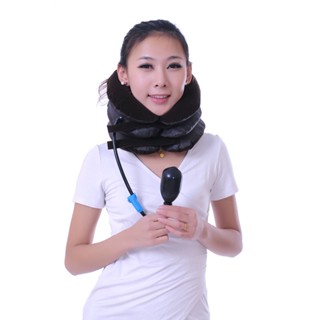 Đai Gối Hơi Massage Hỗ Trợ Điều Trị Liệu Kéo Giãn Đốt Sống Cổ 3 Tầng