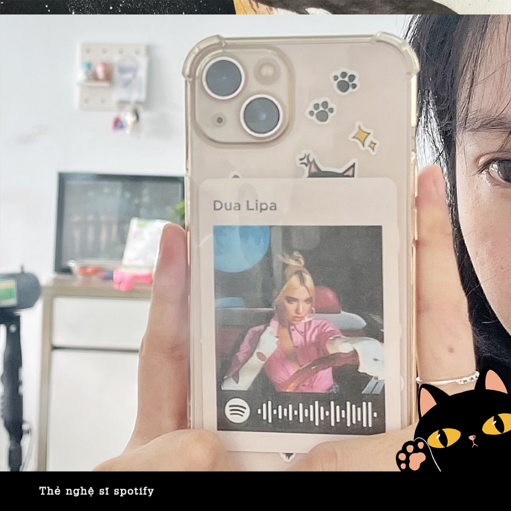 Thẻ poscard spotify  in hình nghệ sĩ trang trí ốp điện thoại, decor 6x8,5 cm